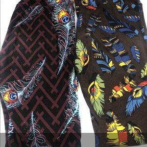 Beautiful Feather Print LuLaRoe leggings